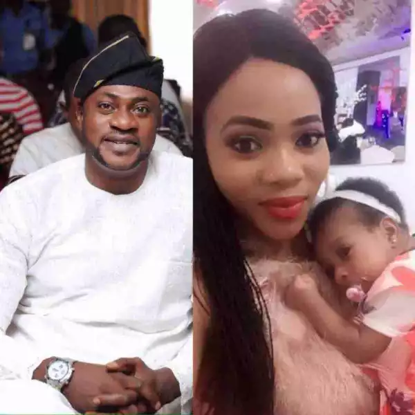 Odunlade Adekola Alleged Baby Mama Bukola Adeeyo Steps Out With Baby Girl